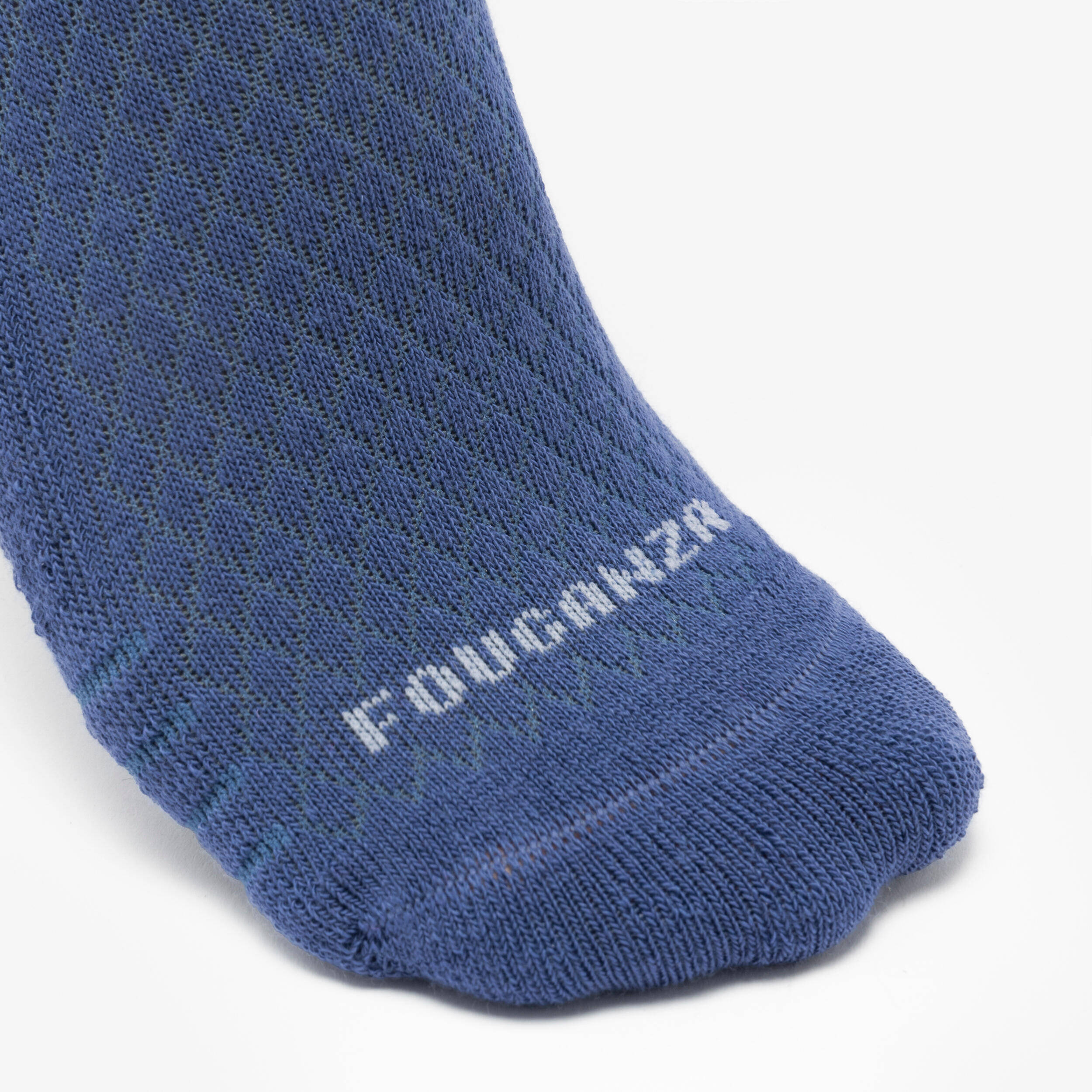Kids' Horse Riding Socks SKS 500 Twin-Pack - Navy/Comet Blue Patterns -  5