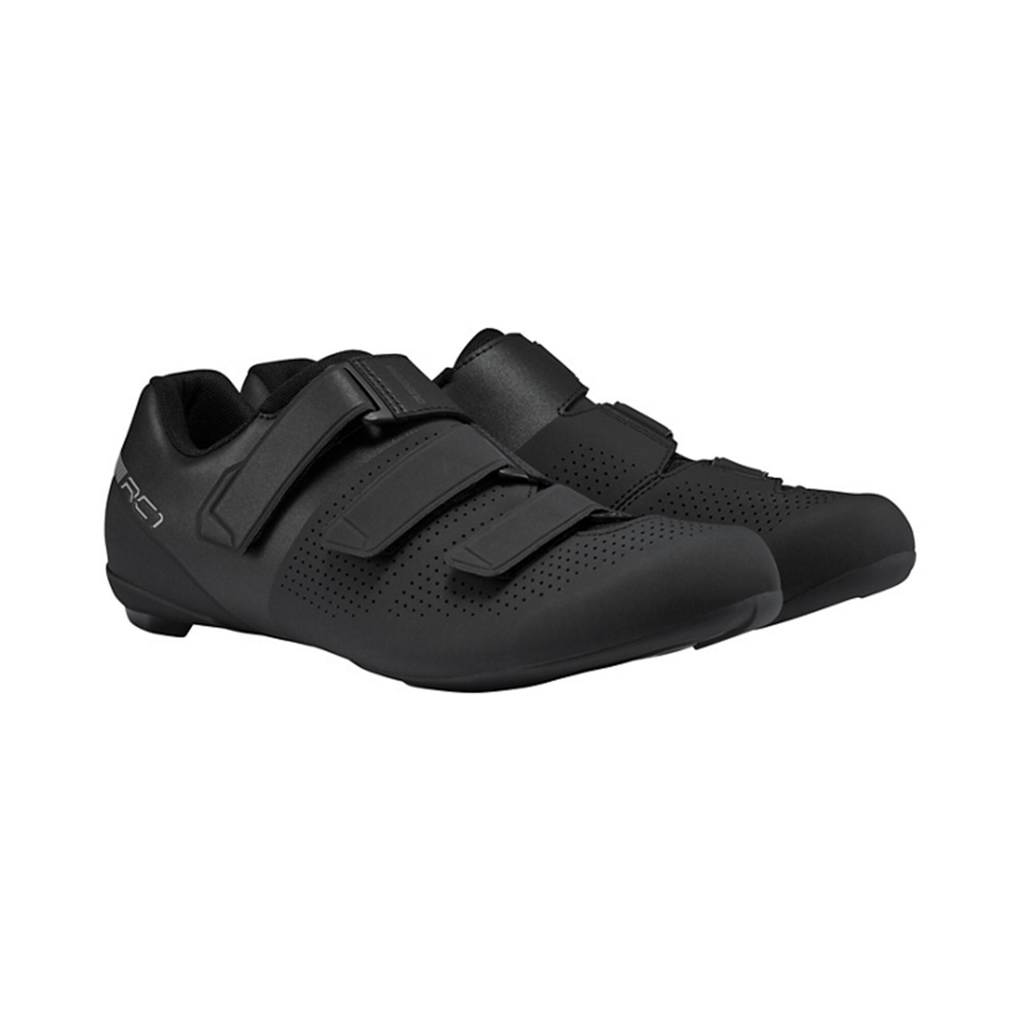 Scarpe bici da corsa adulto Shimano RC102 nere 3/5