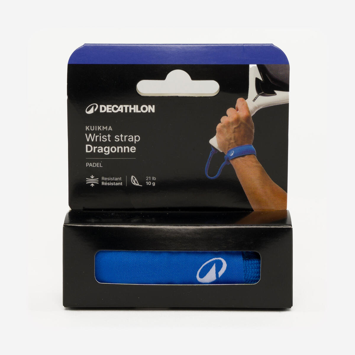 Dragonne de raquette de padel Kuikma personnalisable et lavable - Bleue