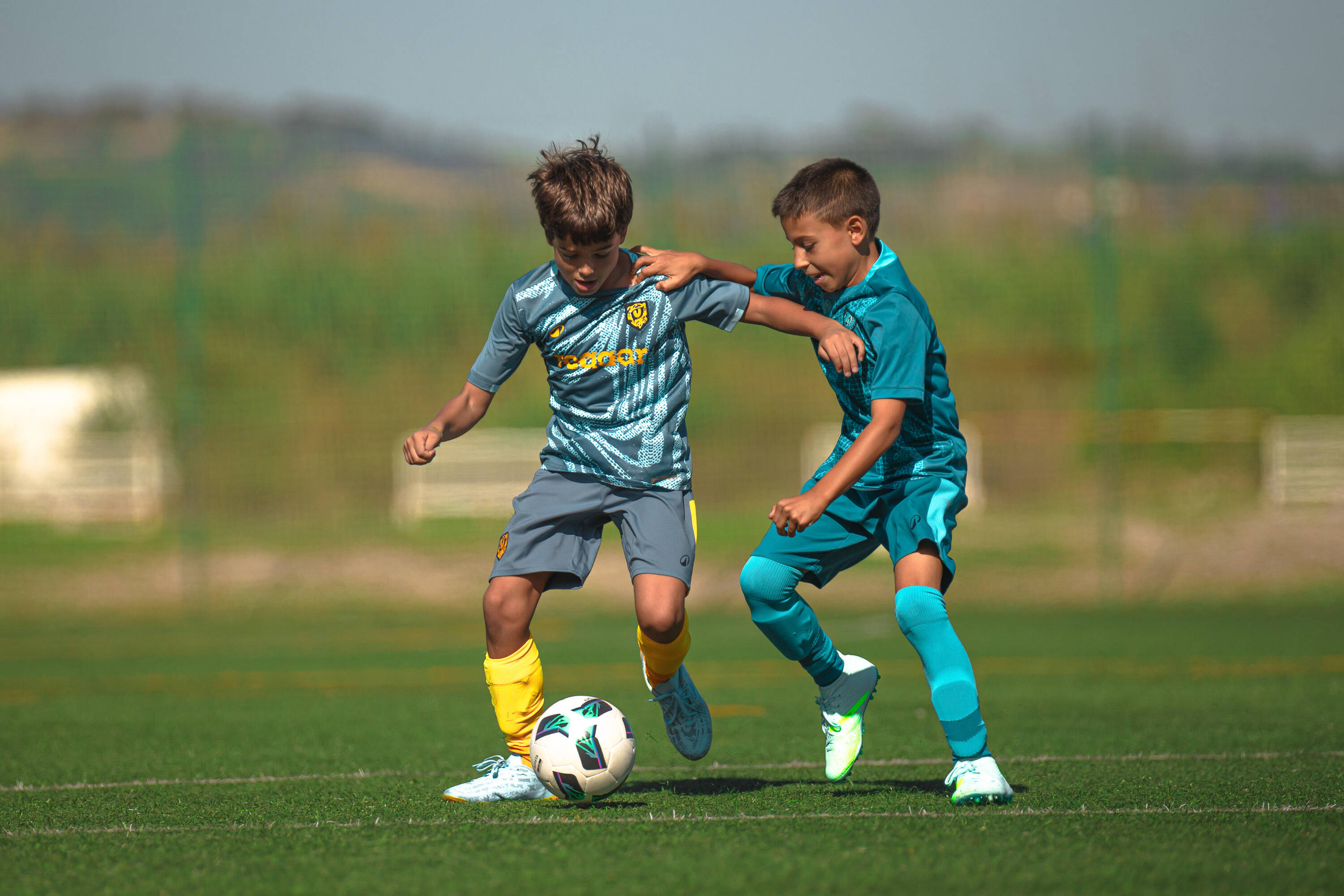 Kids Football Short Sleeve Tshirt Roarrr - Blue -  5