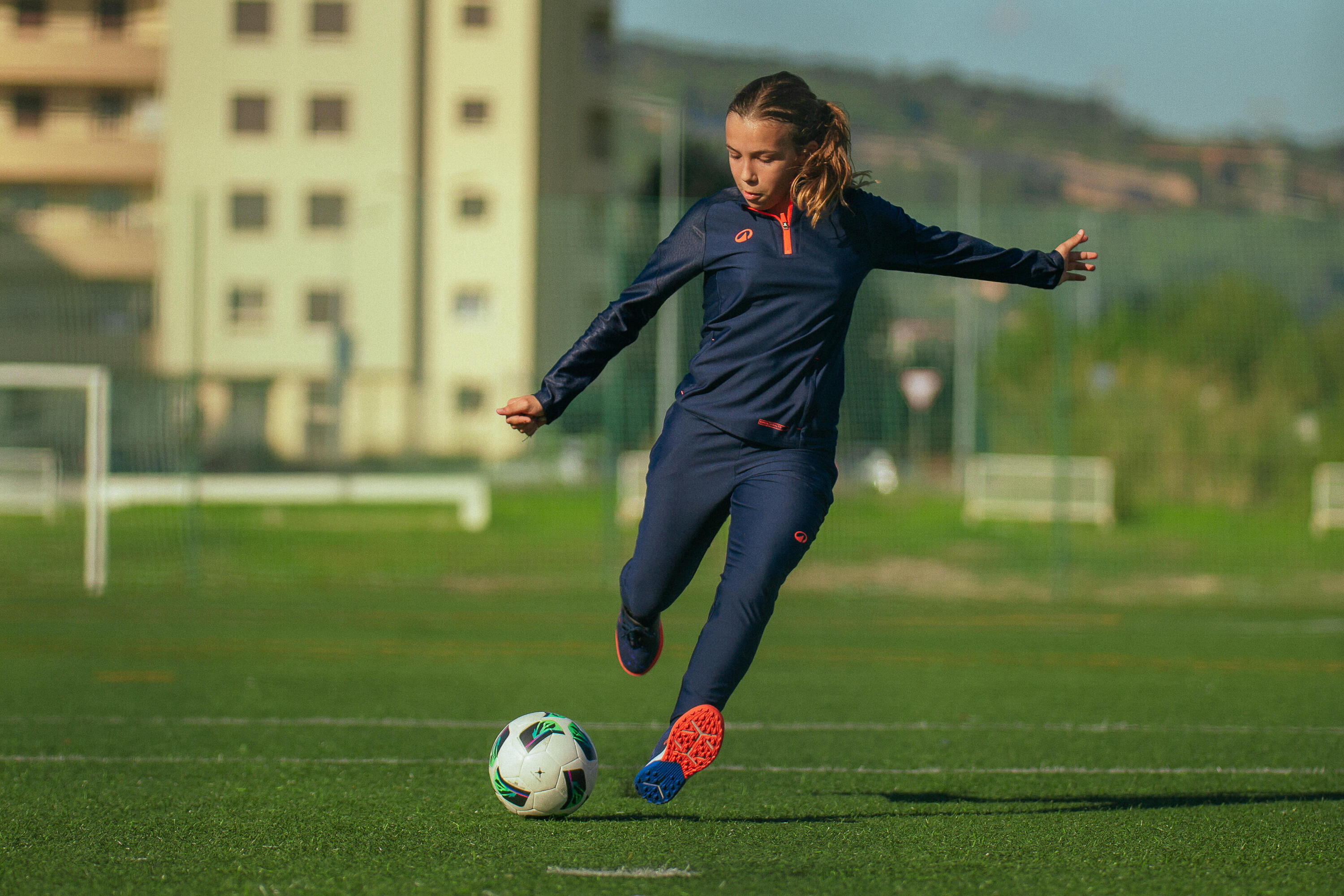 Kinder Fussball Trainingshose - Viralto marineblau  7/11
