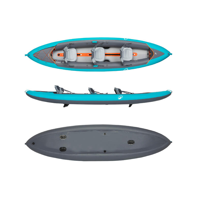 Caiac-canoe gonflabil 2/3 locuri Tribord 100+ Albastru