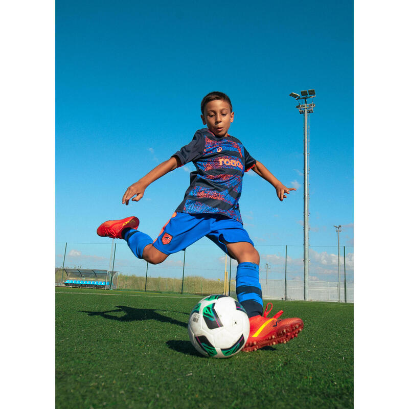 MAILLOT DE FOOTBALL ENFANT VIRALTO KIDS  MC ROARRR RHINO RAYES BLEU / VIOLET