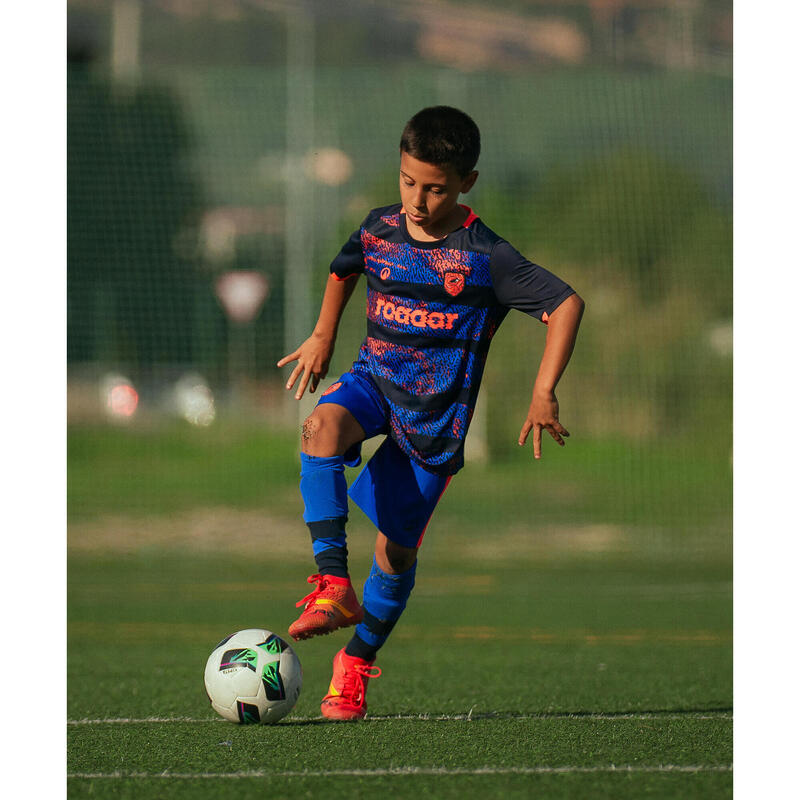 MAILLOT DE FOOTBALL ENFANT VIRALTO KIDS  MC ROARRR RHINO RAYES BLEU / VIOLET