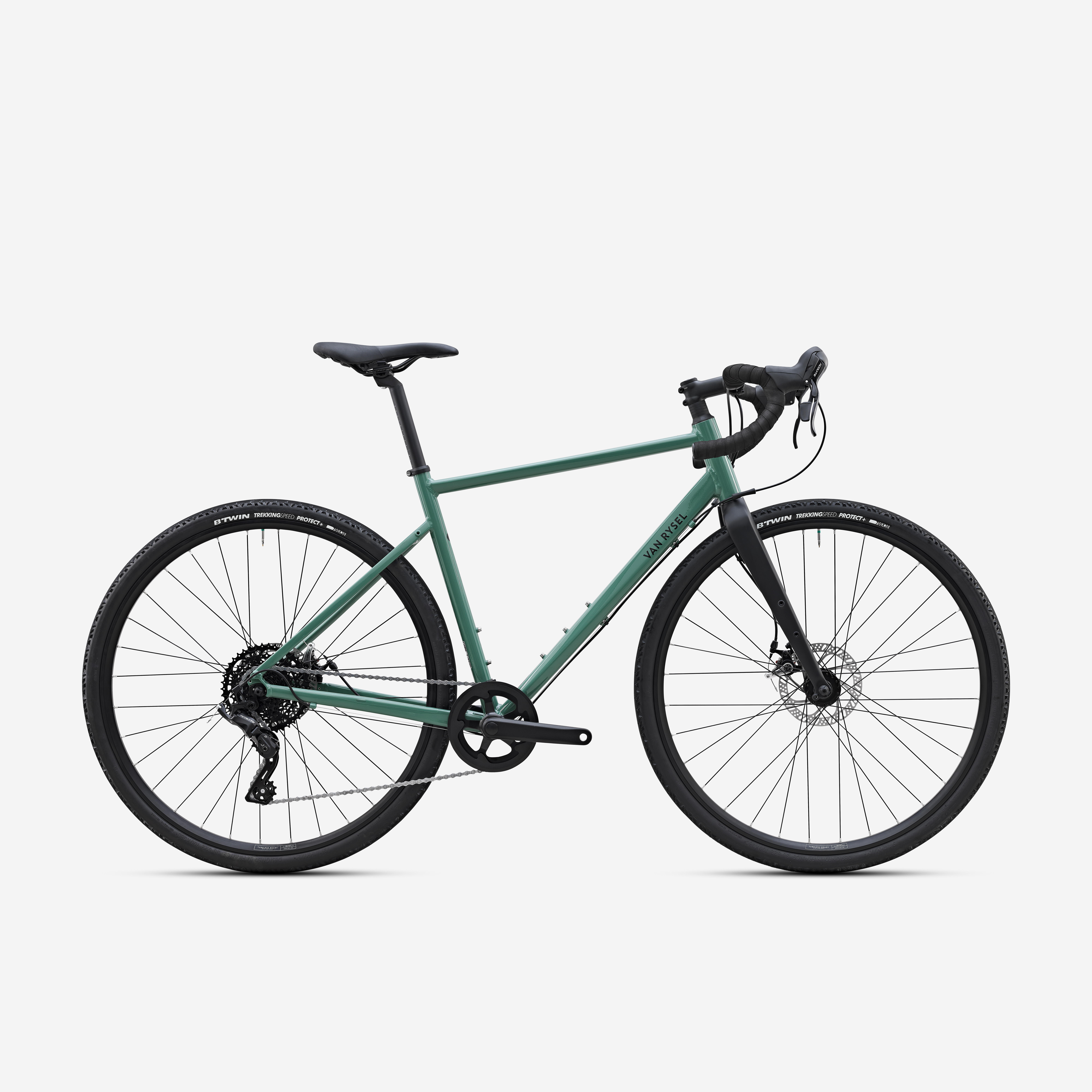 Gravelbike Gravel Discovery AF Microshift Acolyte 1x8v Grün