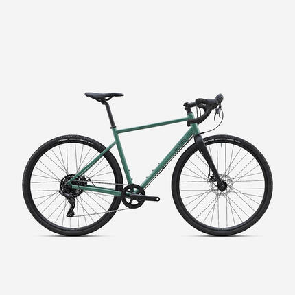 Vélo gravel Microshift Acolyte 1x8v, GRVL AF DISCOVER vert