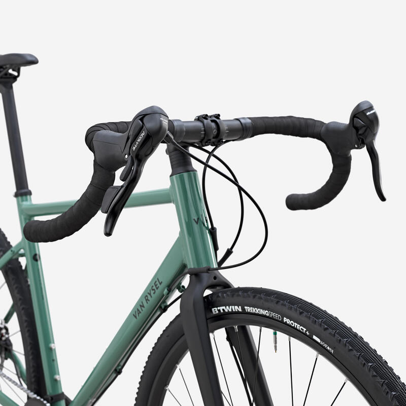 Bicicletă gravel Microshift Acolyte 1x8v, GRVL AF DISCOVER Verde