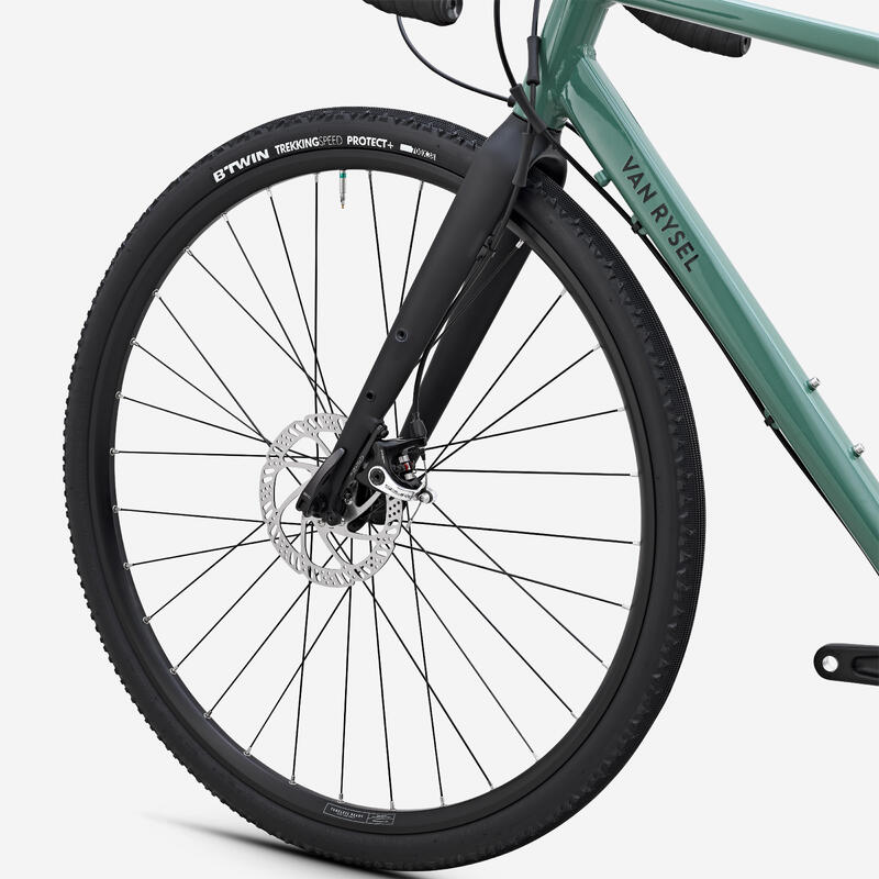 Vélo gravel Microshift Acolyte 1x8v, GRVL AF DISCOVER vert