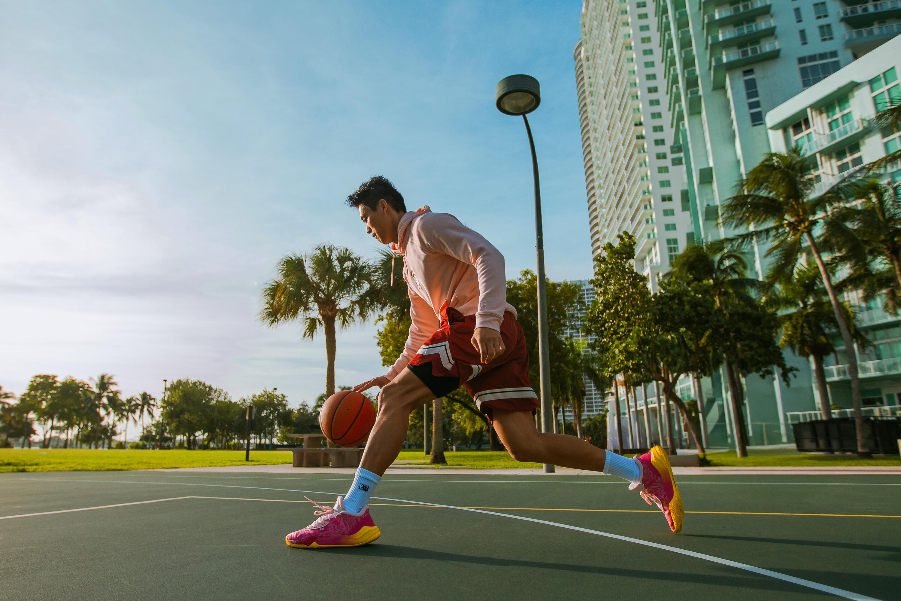 Botas de Basquetebol NBA Heat Adulto FAST 900 LOW-1 Rosa 10/12
