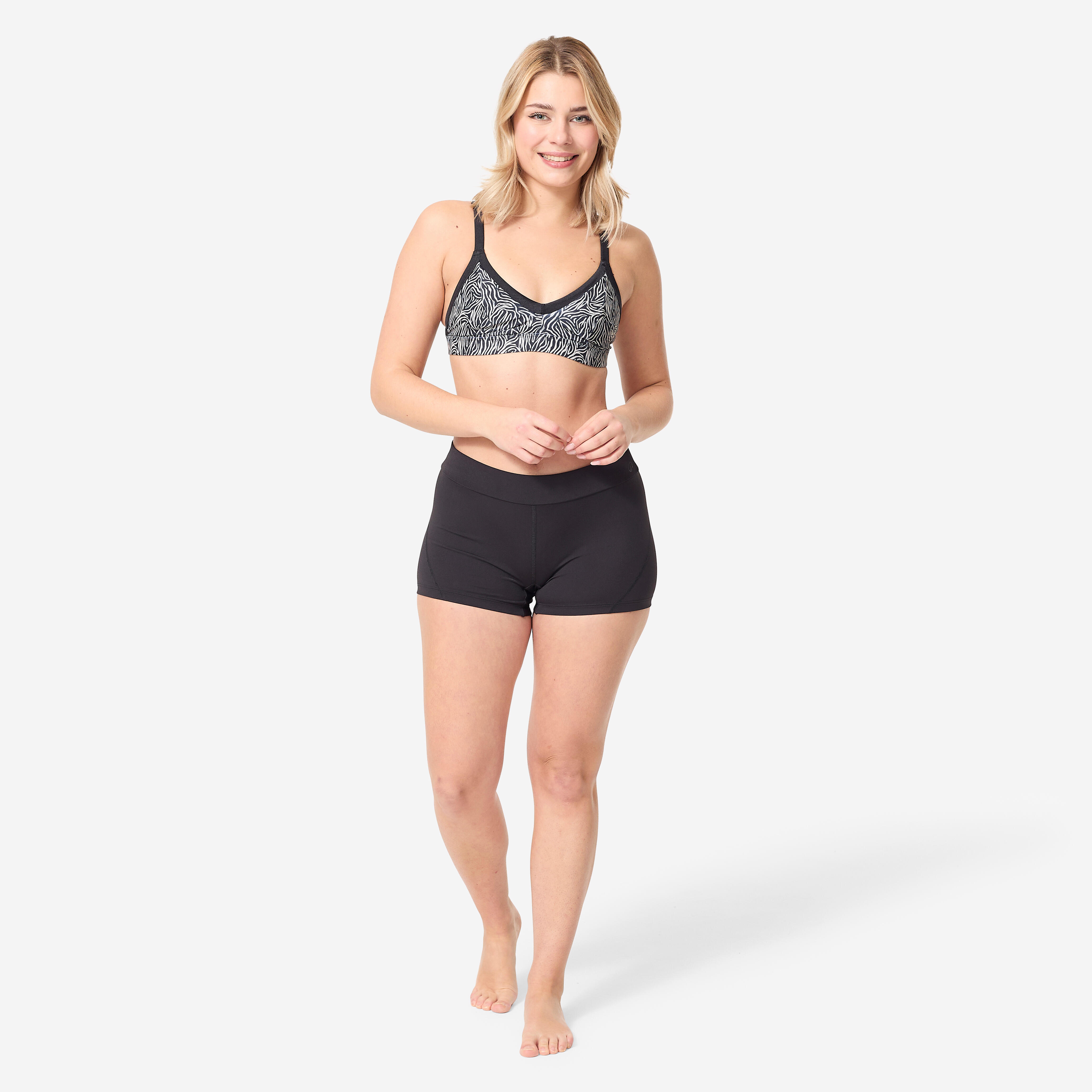 Women's Aquafitness-Aquabiking Shorty Swimsuit - Nina Black - NABAIJI