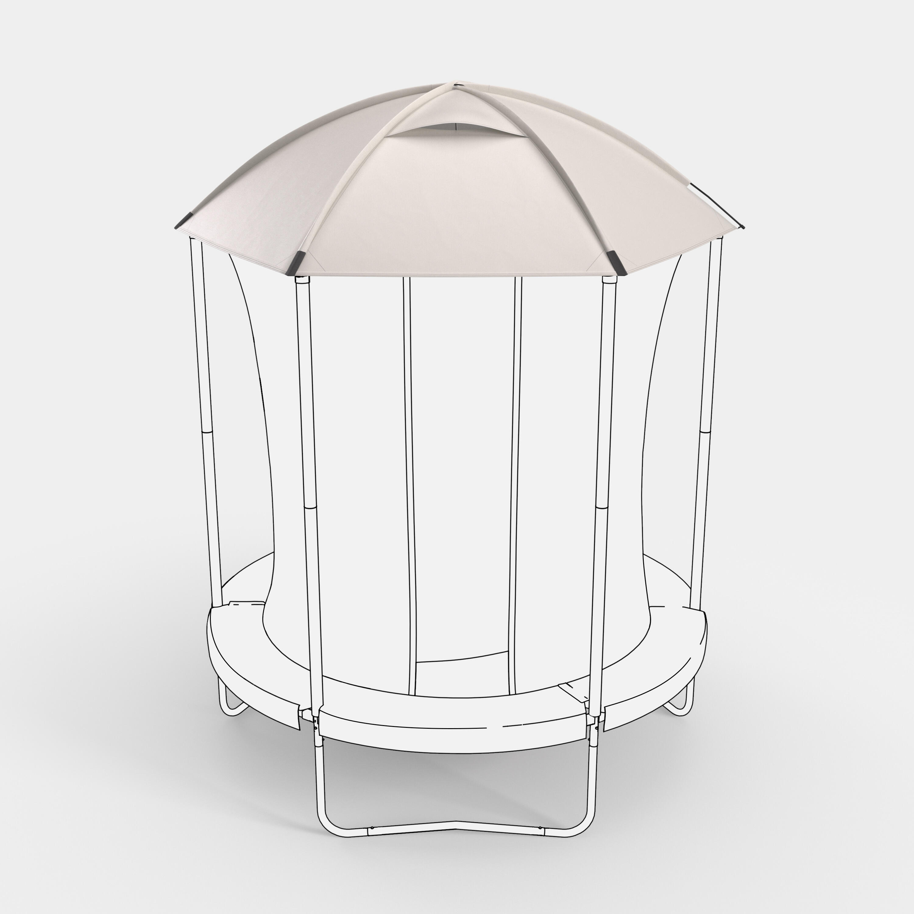 DOMYOS Sun and Rain Protection Dome for the 240 Trampoline