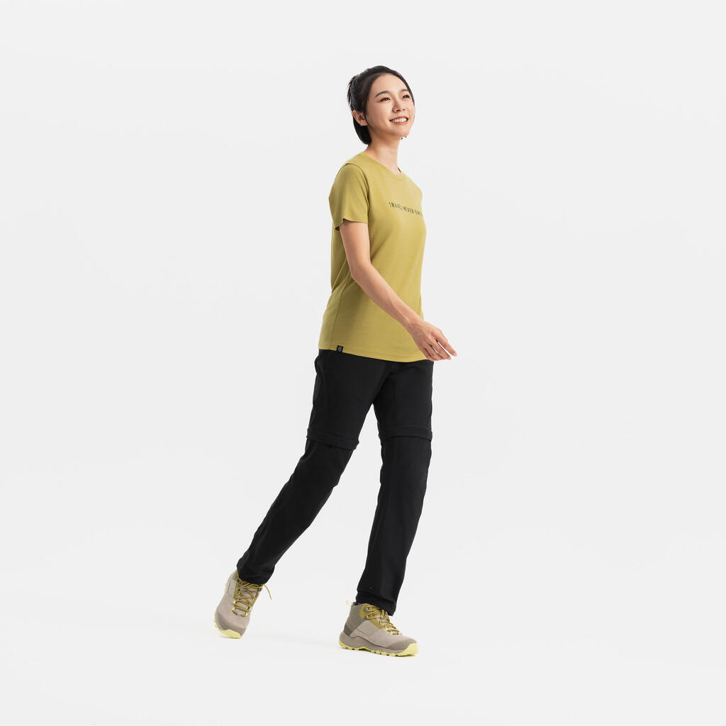T-SHIRT EN LAINE TRAVEL 500 FEMME