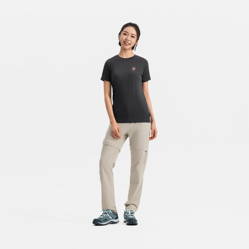 T-SHIRT EN LAINE TRAVEL 500 FEMME