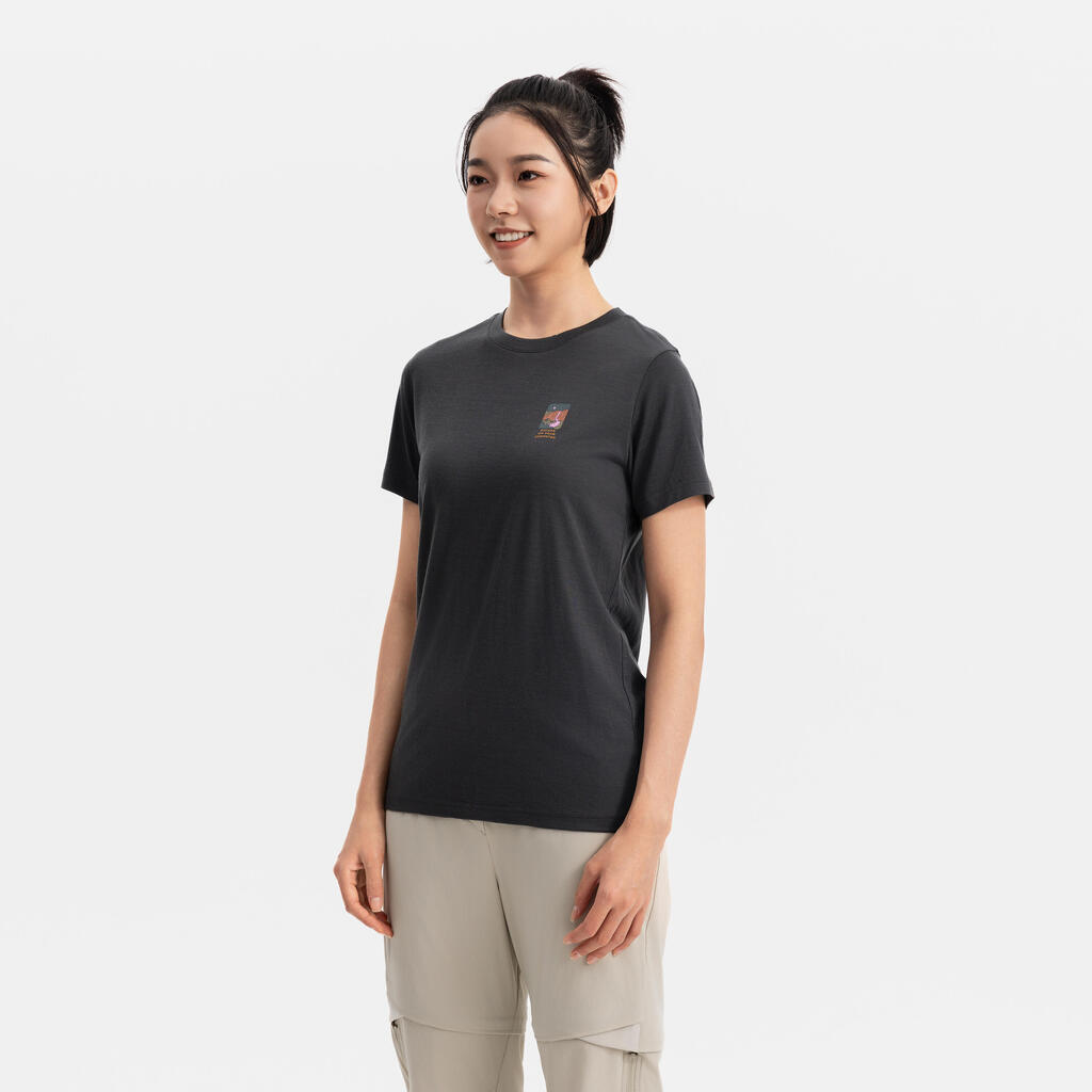 T-SHIRT EN LAINE TRAVEL 500 FEMME