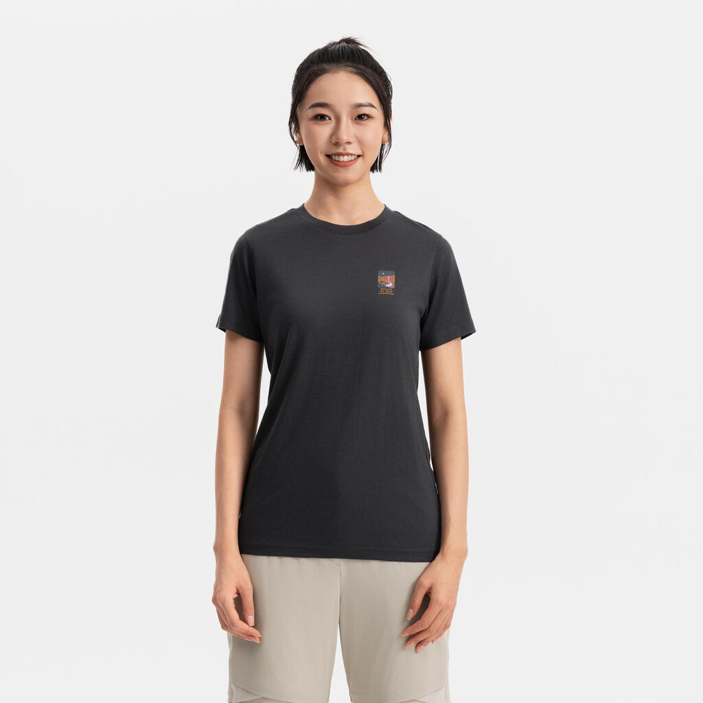 T-SHIRT EN LAINE TRAVEL 500 FEMME