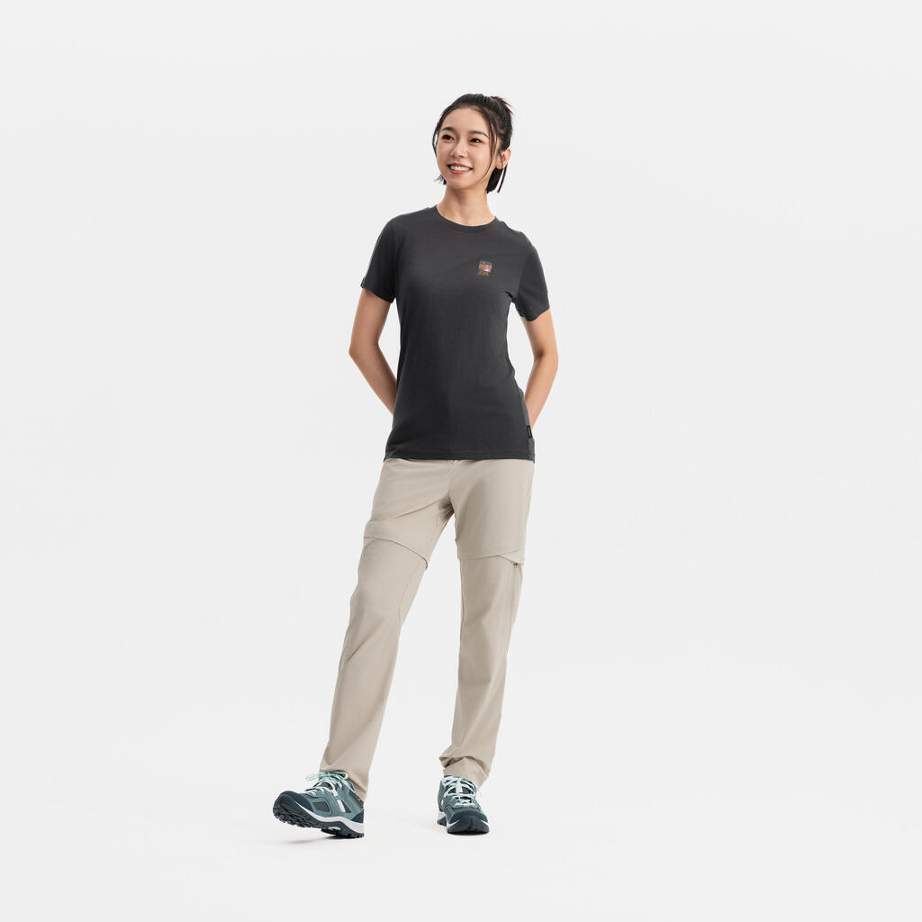 T-SHIRT EN LAINE TRAVEL 500 FEMME