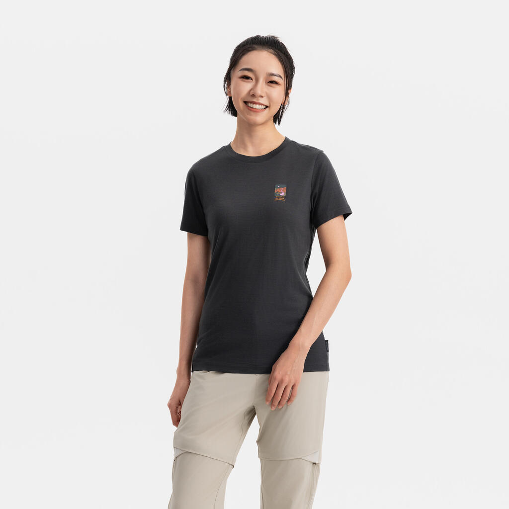 T-SHIRT EN LAINE TRAVEL 500 FEMME