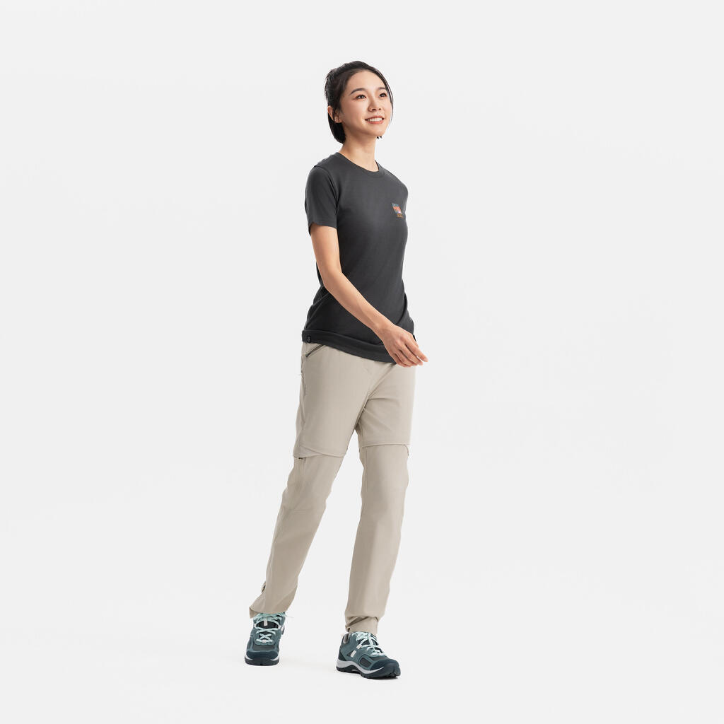 T-SHIRT EN LAINE TRAVEL 500 FEMME