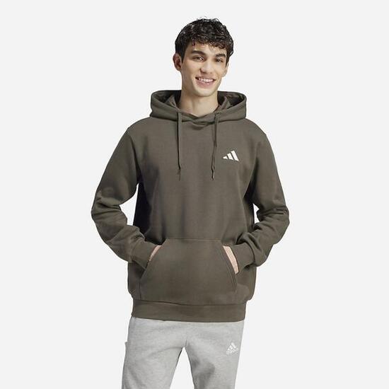 Sweat capuche coton Adidas Homme vert olive