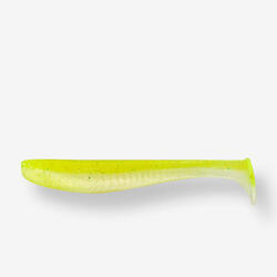 Leurre souple pêche YUBARI FAT SHAD avec attractant Green Pumpkin Black Flakes