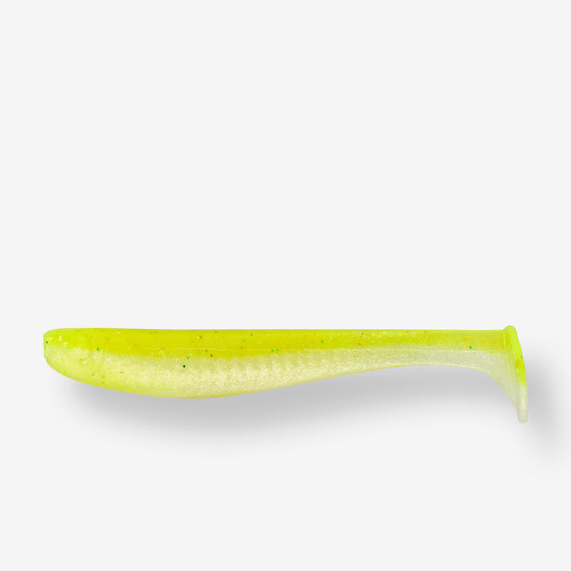 Leurre souple pêche YUBARI FAT SHAD avec attractant Chartreuse