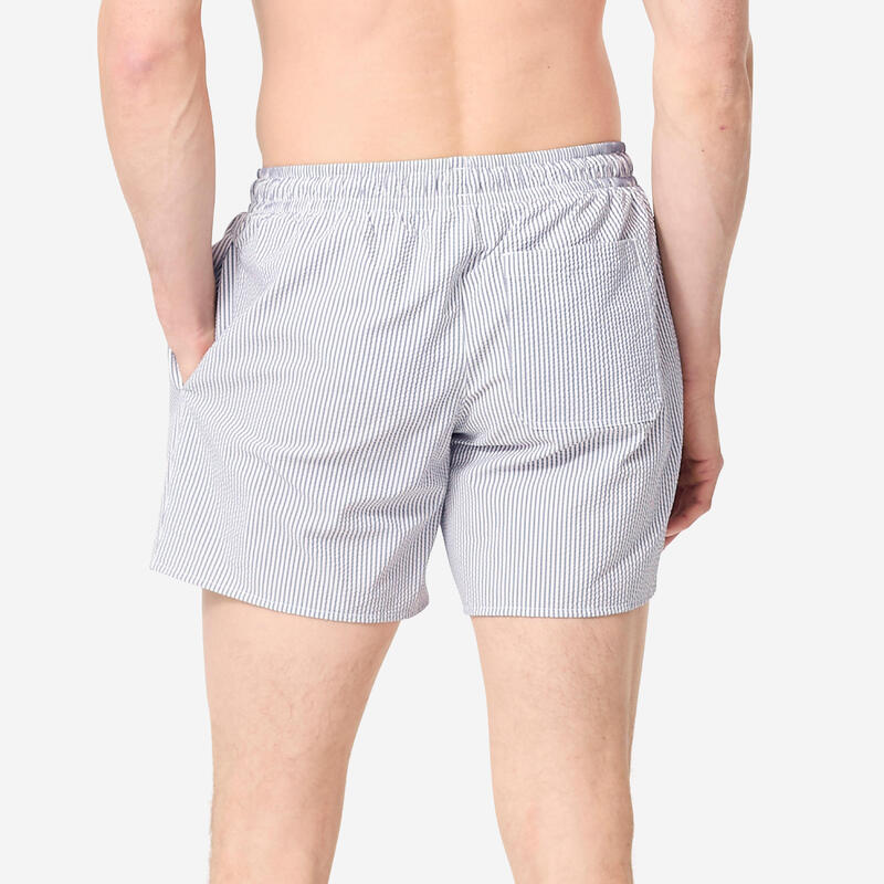 Șort de baie scurt surf 15" 100 Texturat Albastru