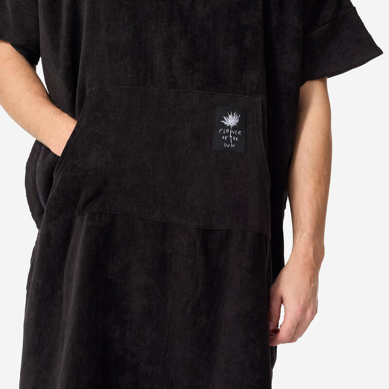 Poncho surf Adulto a partir de 150 cm - 900 FOS preto