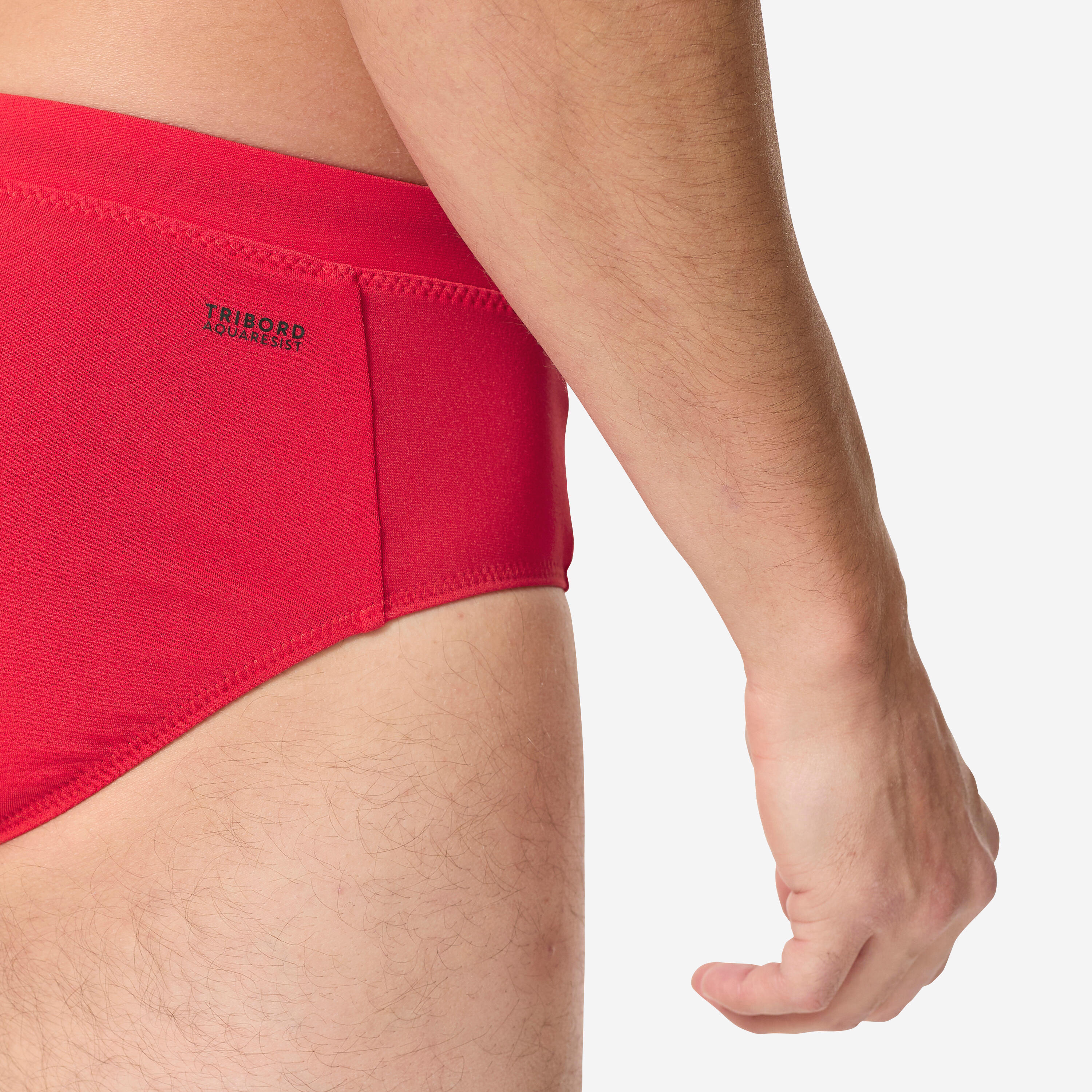 DECATHLON Pánske slipové plavky 100 Plus červené L · záber 7