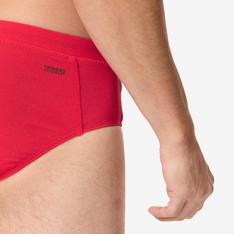 Slip de bain natation Homme - 100 plus rouge