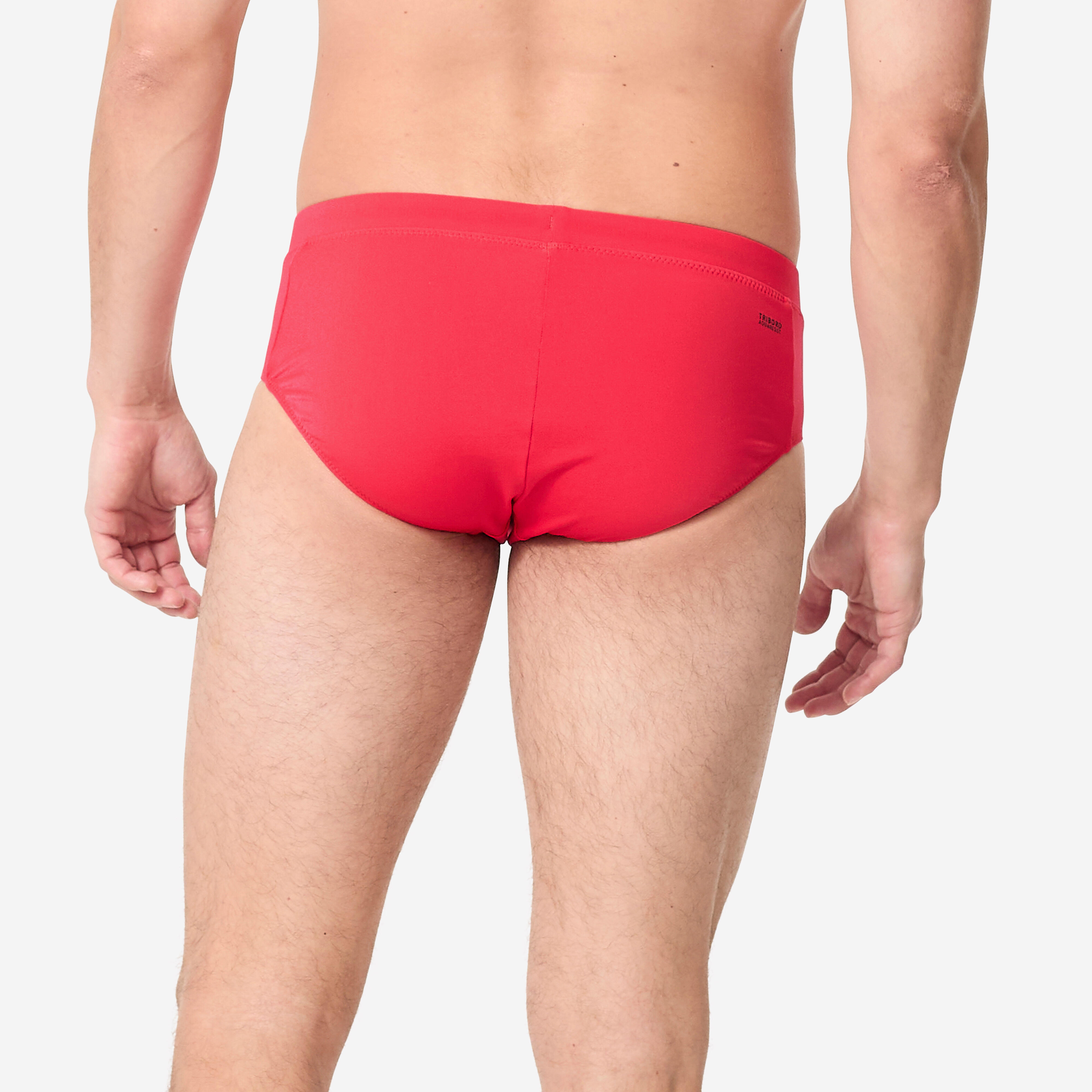 DECATHLON Pánske slipové plavky 100 Plus červené L · záber 5