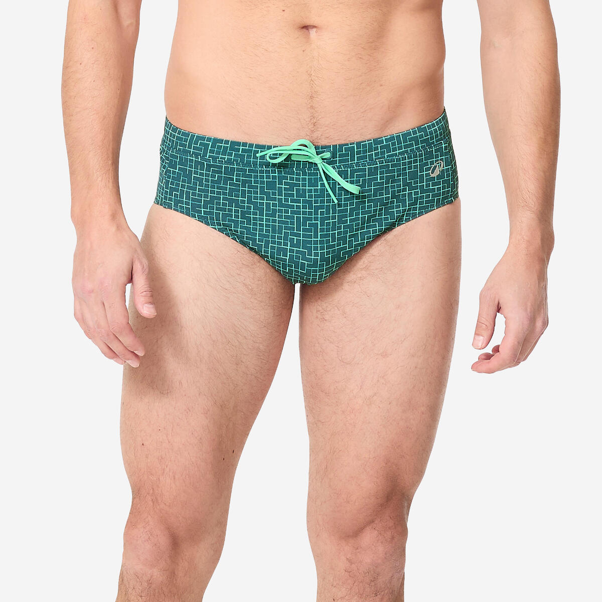 Slip de bain natation Homme - 100 plus quad vert
