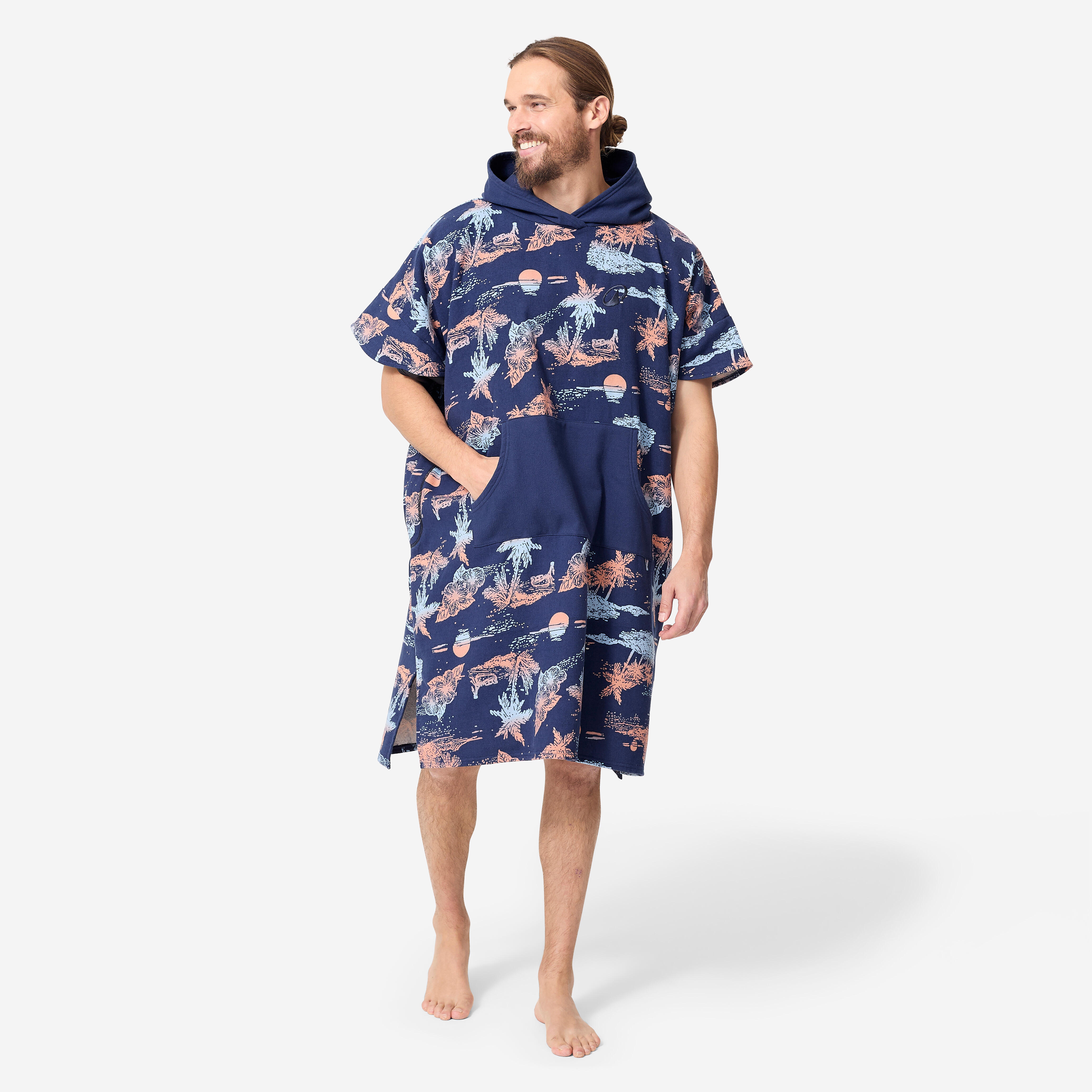 Poncho surf 500 Stories Albastru Adulți peste 150 cm