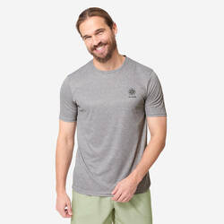 Men’s Surfing Short-Sleeved Anti-UV T-Shirt - Grey print