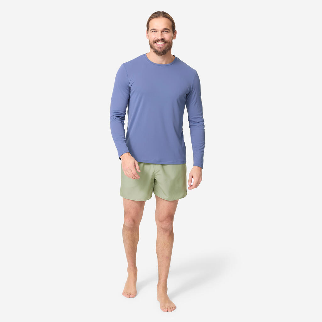 WATER TEE SHIRT top anti UV surf Manches Longues Homme Blue