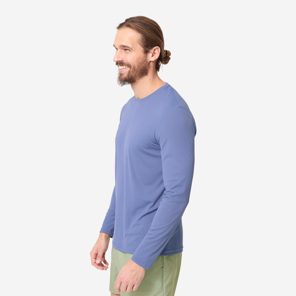 WATER TEE SHIRT top anti UV surf Manches Longues Homme Blue
