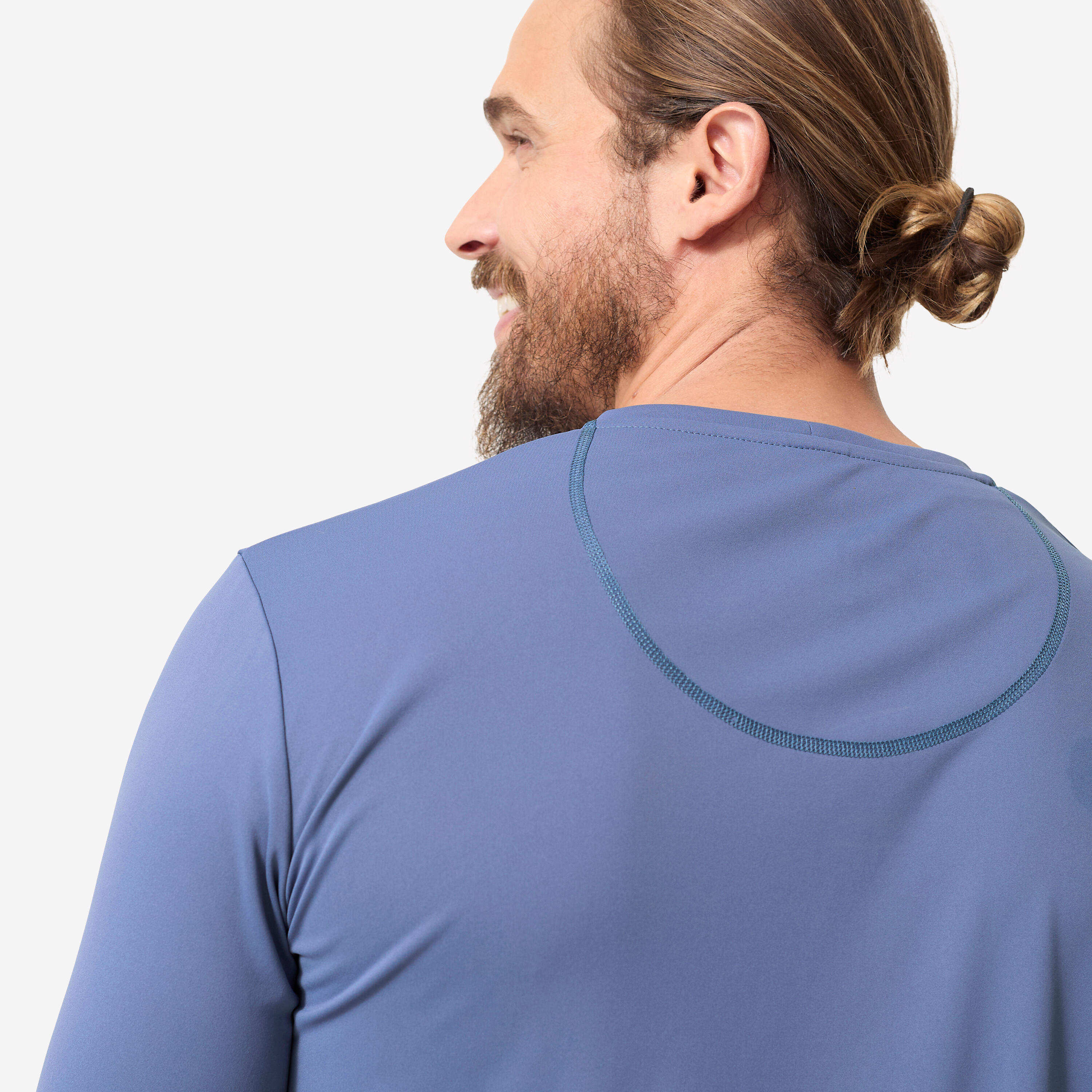 UV-Shirt langarm Herren UV-Schutz 50+ blau 6/6