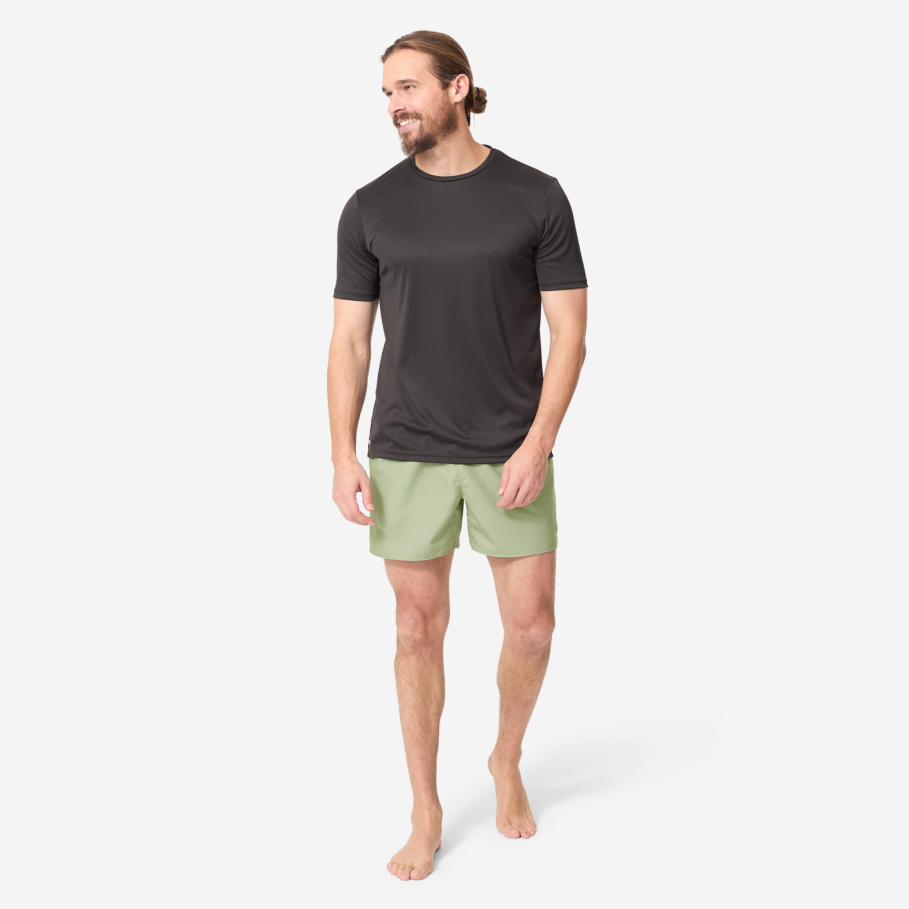 Men's surfing short-sleeve anti-UV WATER T-SHIRT - Black -  2