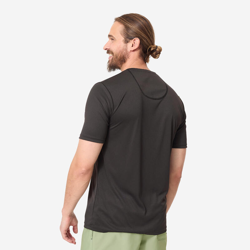 WATER TEE SHIRT top anti UV surf Manches Courtes Homme  Noir