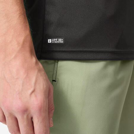 Футболка сонцезахисна чоловіча для водних видів спорту чорна