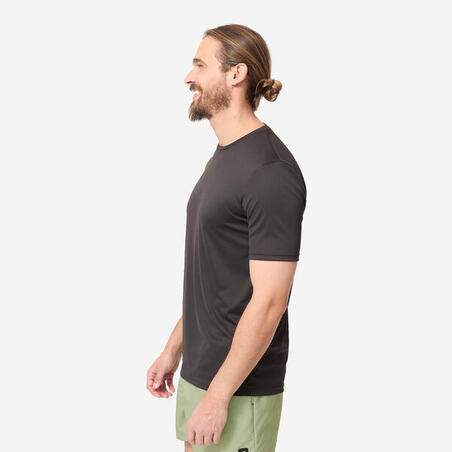 Футболка сонцезахисна чоловіча для водних видів спорту чорна