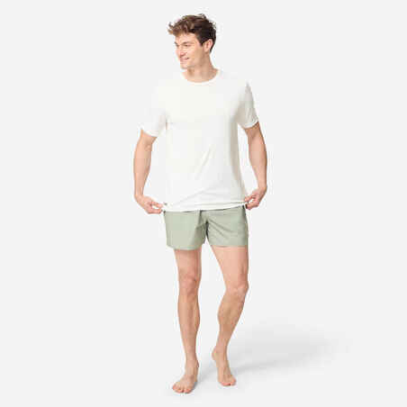 Men's surfing short-sleeve anti-UV WATER T-SHIRT - White