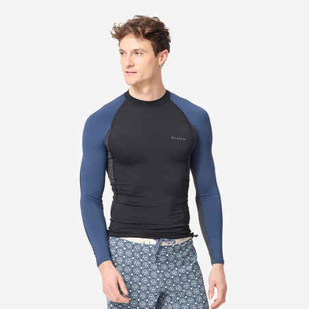 Men’s anti-UV T-shirt long-sleeved - 500 black blue