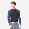 POLERA ANTI-UV 500 HOMBRE NEGRO AZUL MANGA LARGA