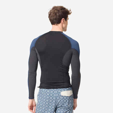 Men’s anti-UV T-shirt long-sleeved - 500 black blue