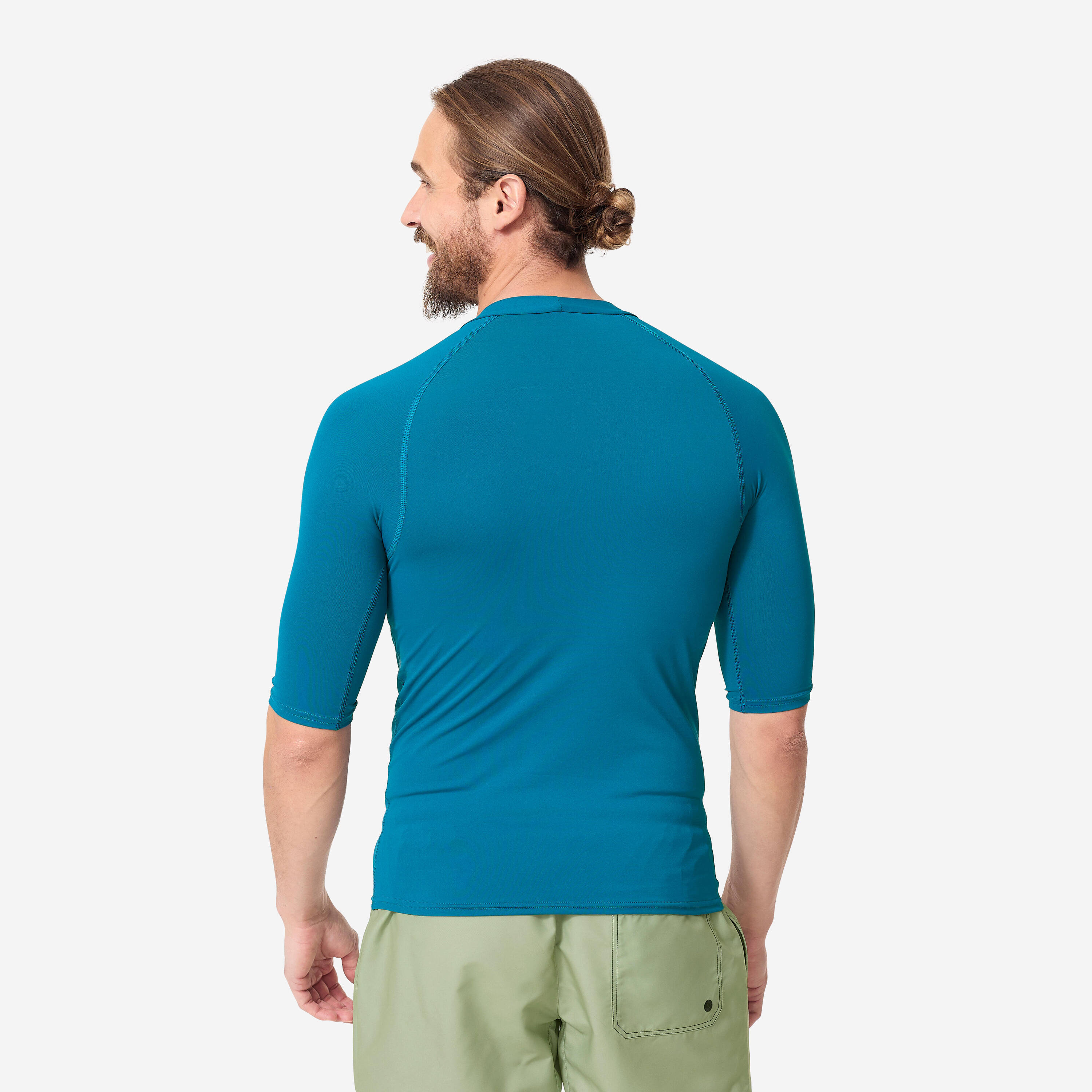 Men Surfing T shirt Short Sleeve UV Protection UPF50+ Blue -  4