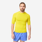 Licra solar manga curta Homem - 100 amarelo fluo