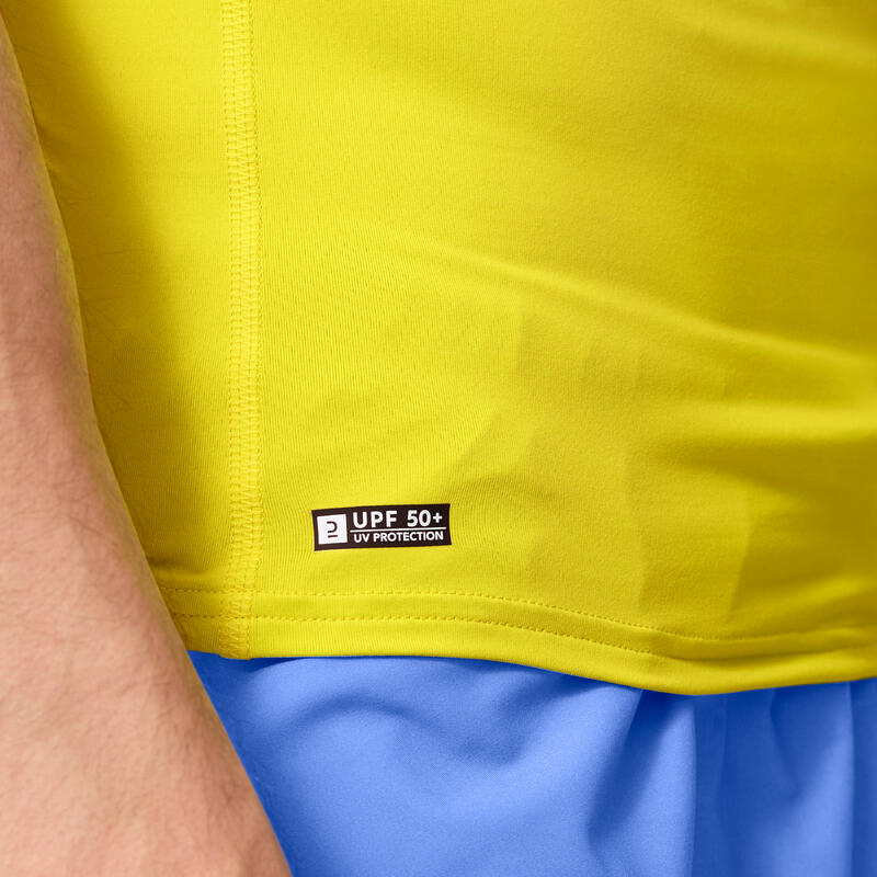 Tee shirt anti uv manches courtes Homme - 100 jaune fluo