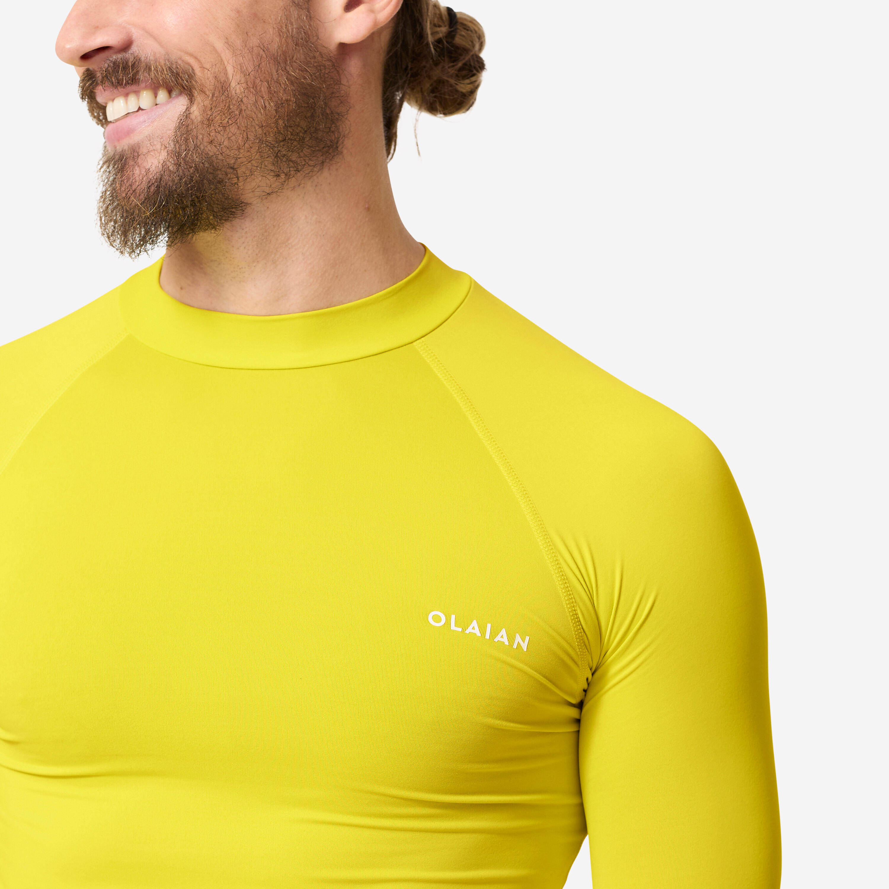 Men Surfing Short Sleeve UV Protection UPF50+ Yellow -  4