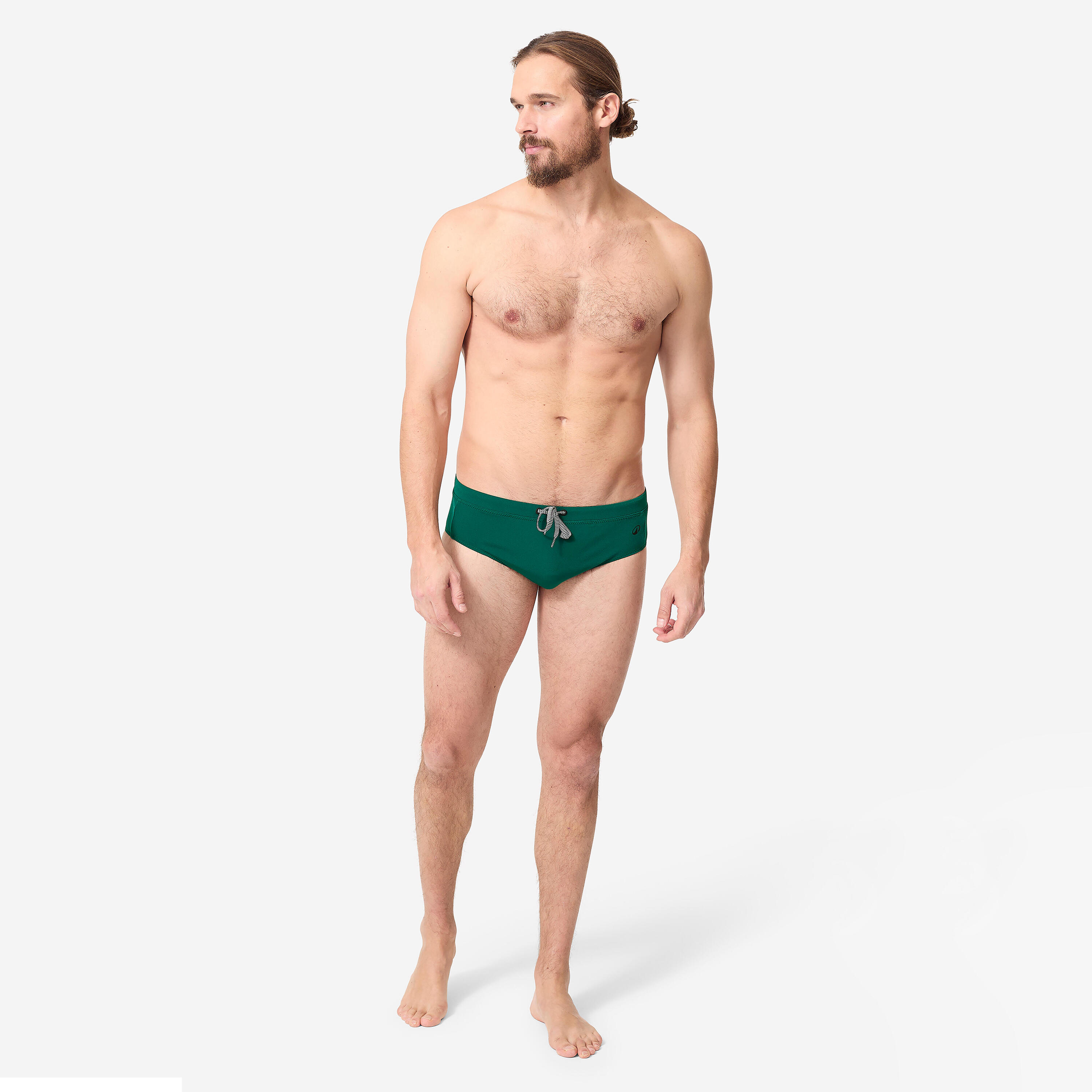 Calções de banho de natação homem - 100 plus verde 2/10