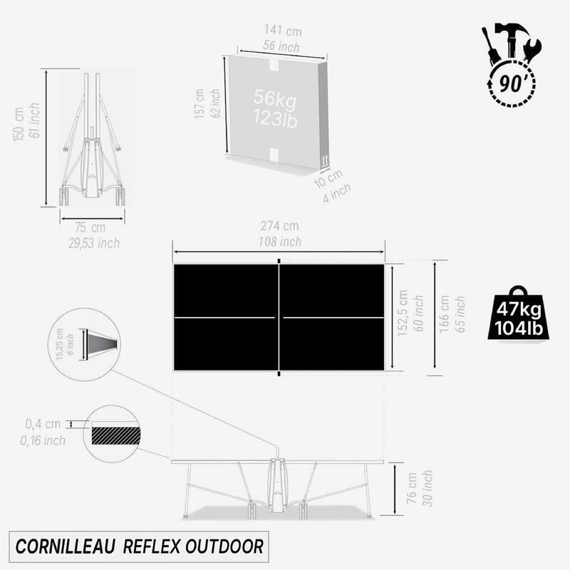 MASĂ DE PING PONG EXTERIOR REFLEX GRI